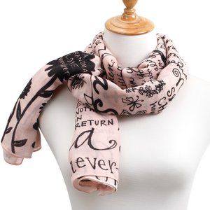 NWT! Demdaco Poetic Threads by Lori Siebert Grandma Rectangle Scarf, Peach Ombre